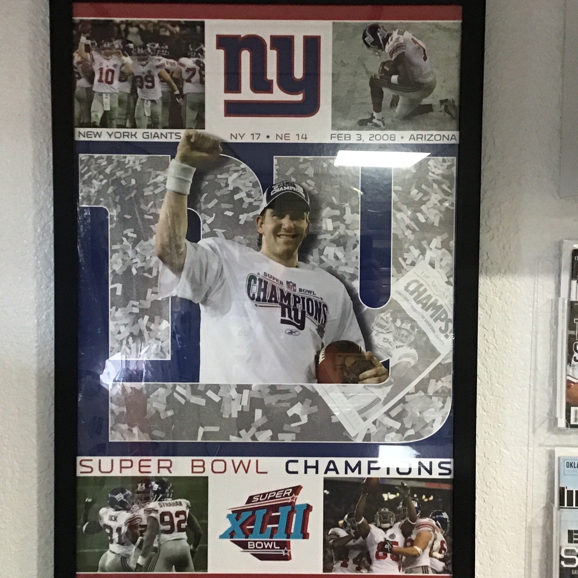 New York Giants Poster Super Bowl XLII NFL Picture